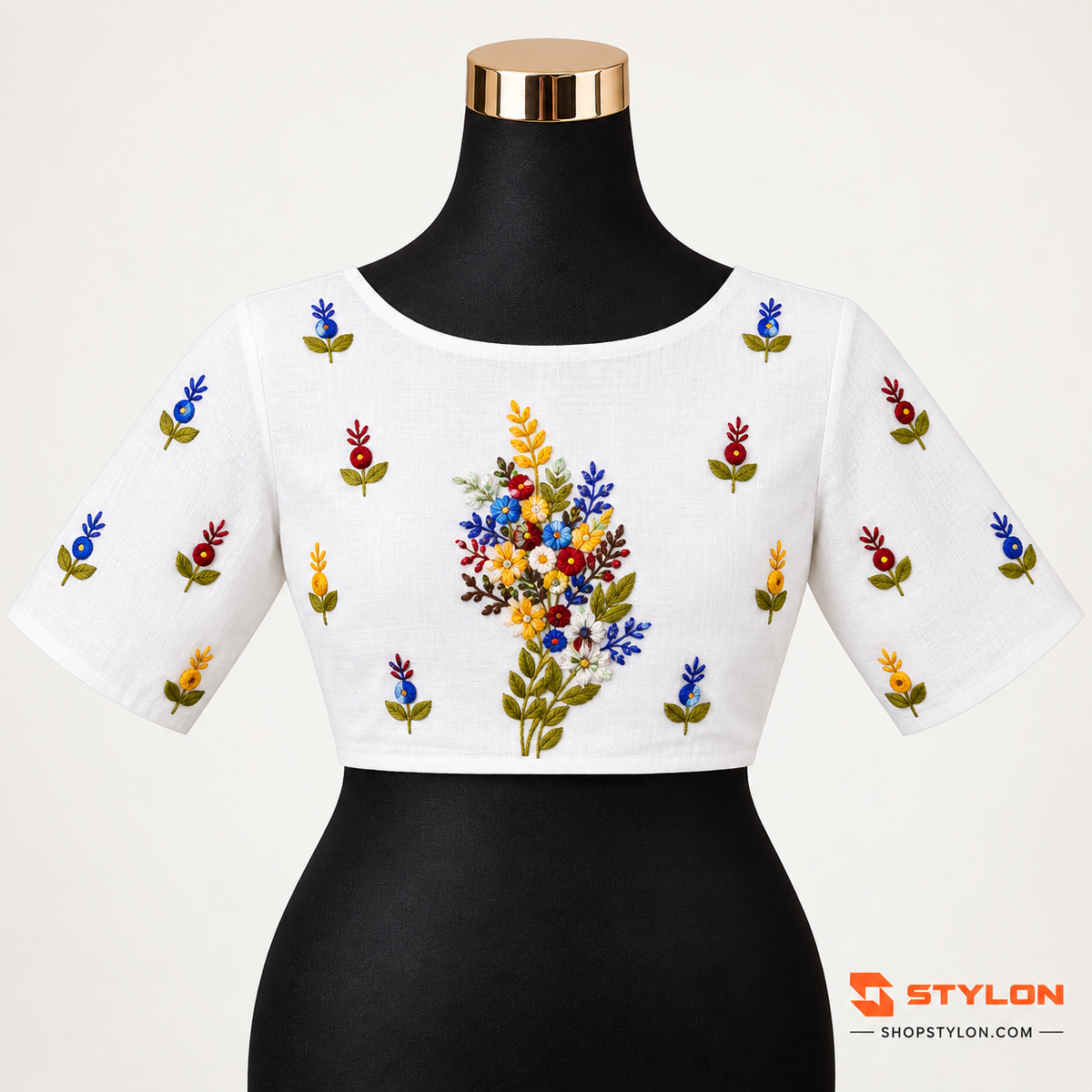 Hand kundan work Blouse