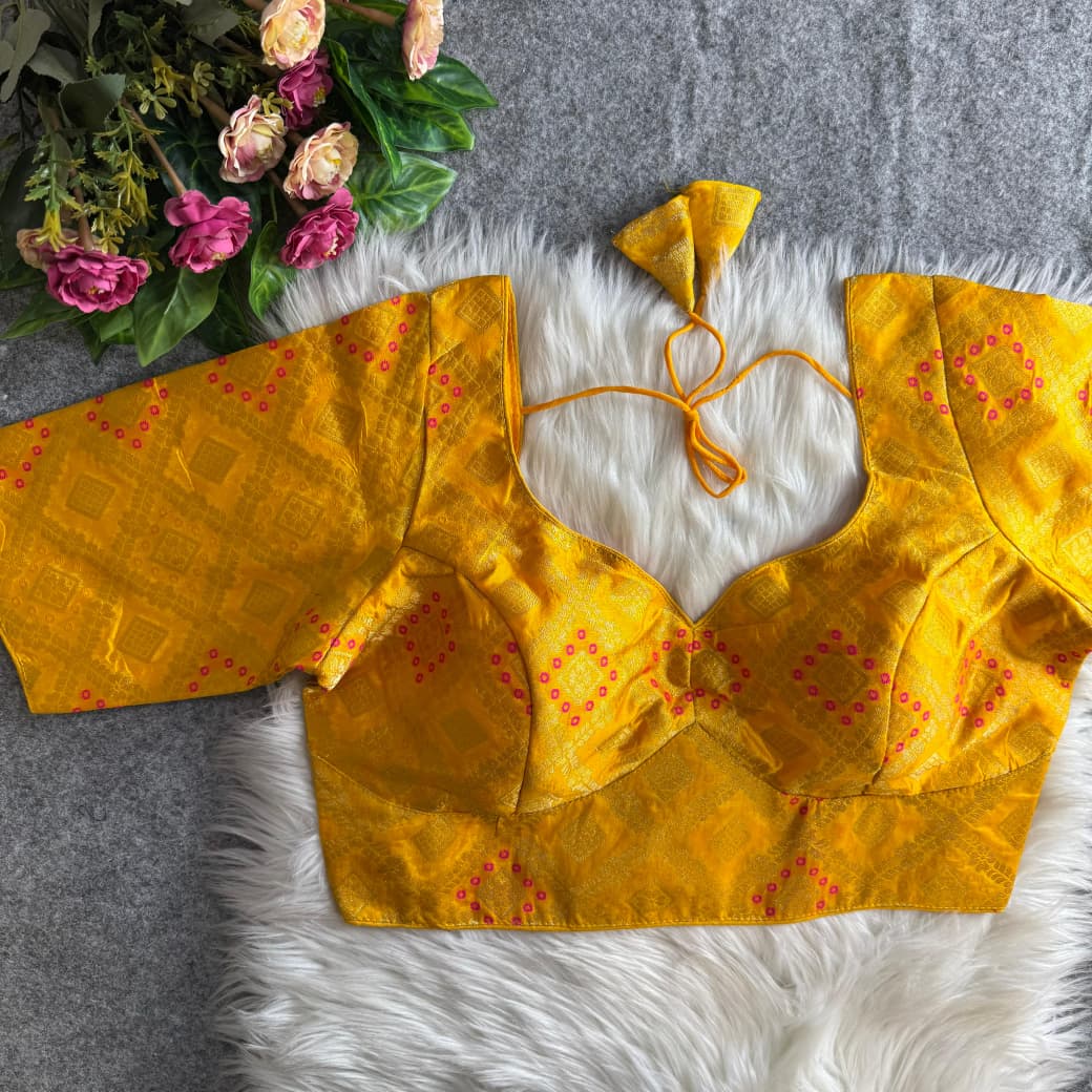 Banarasi Silk Blouse - Maharani Gold