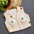 Multicolor Floral Embroidered Cotton Blouse