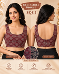 Two Way Reversible Ajrakh-Style Blouse
