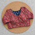 Reversible Crimson Geometric Floral Ajrakh Blouse
