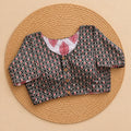 Reversible Noir Floral Trellis Ajrakh Blouse