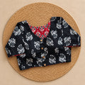 Reversible Noir Ivory Floral Ajrakh Blouse