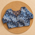 Reversible Indigo Paisley Patchwork Ajrakh Blouse