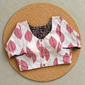 Reversible Ivory Paisley Charm Ajrakh Blouse