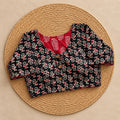 Reversible Noir Floral Sprig Ajrakh Blouse