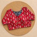 Reversible Crimson Folk Floral Ajrakh Blouse