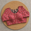 Reversible Ruby Floral Scroll Ajrakh Blouse