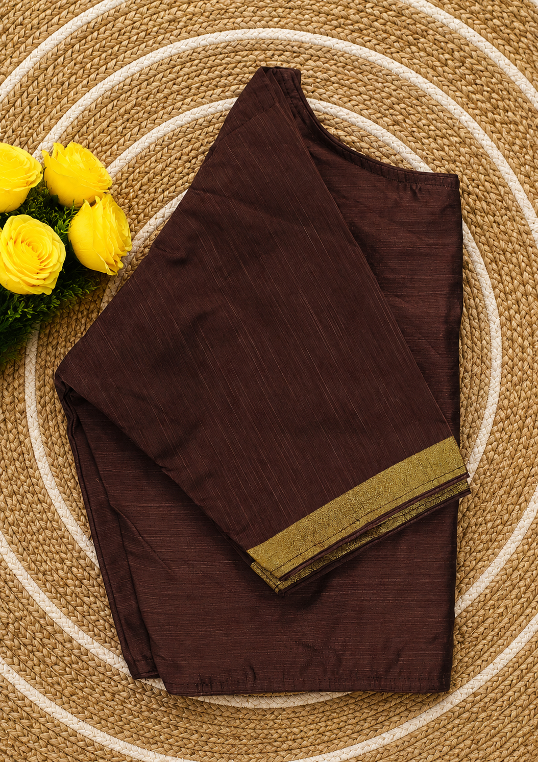 Boatneck Ghicha Silk Blouse