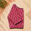 Ikkat Chevron Boat Neck Blouse — Pink