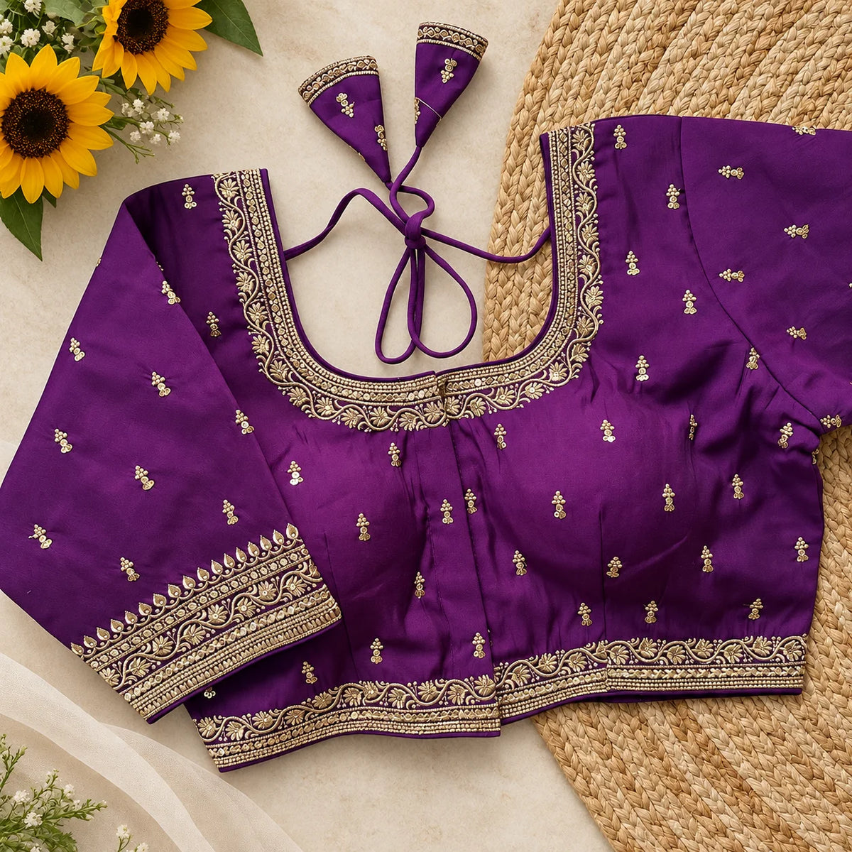 Noir Zari Elegance Blouse