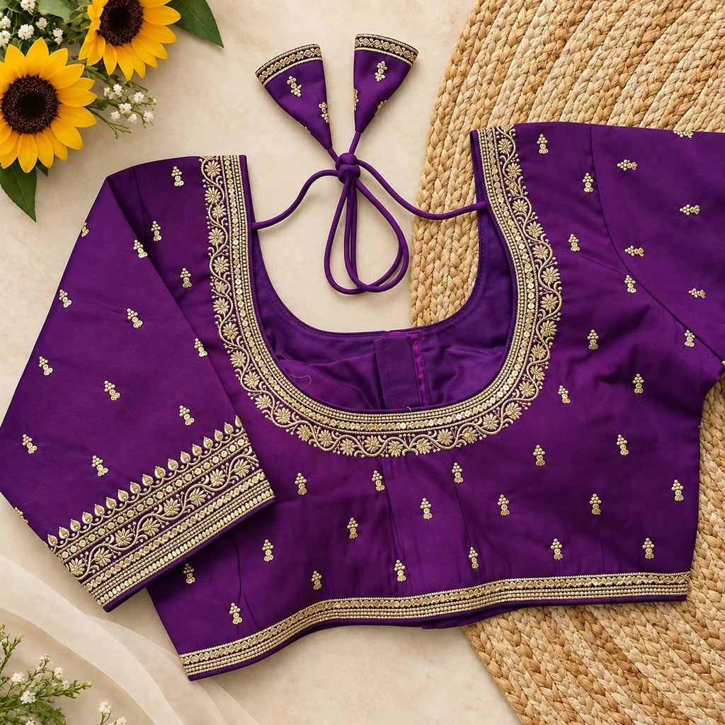 Noir Zari Elegance Blouse