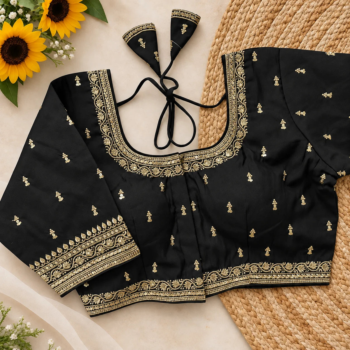 Noir Zari Elegance Blouse
