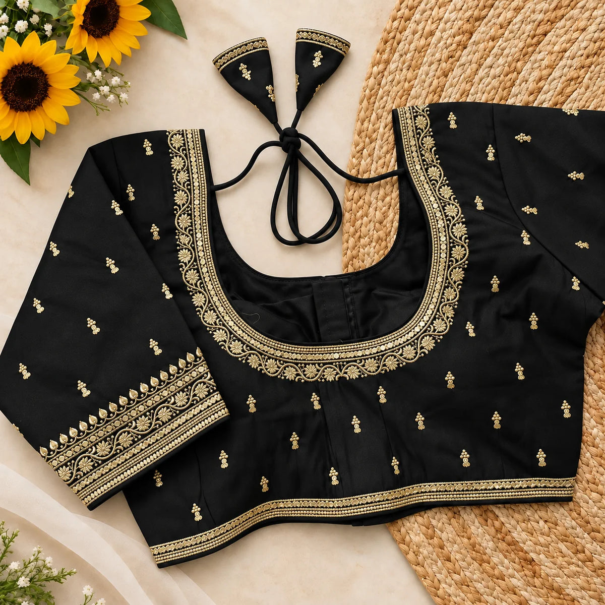 Noir Zari Elegance Blouse