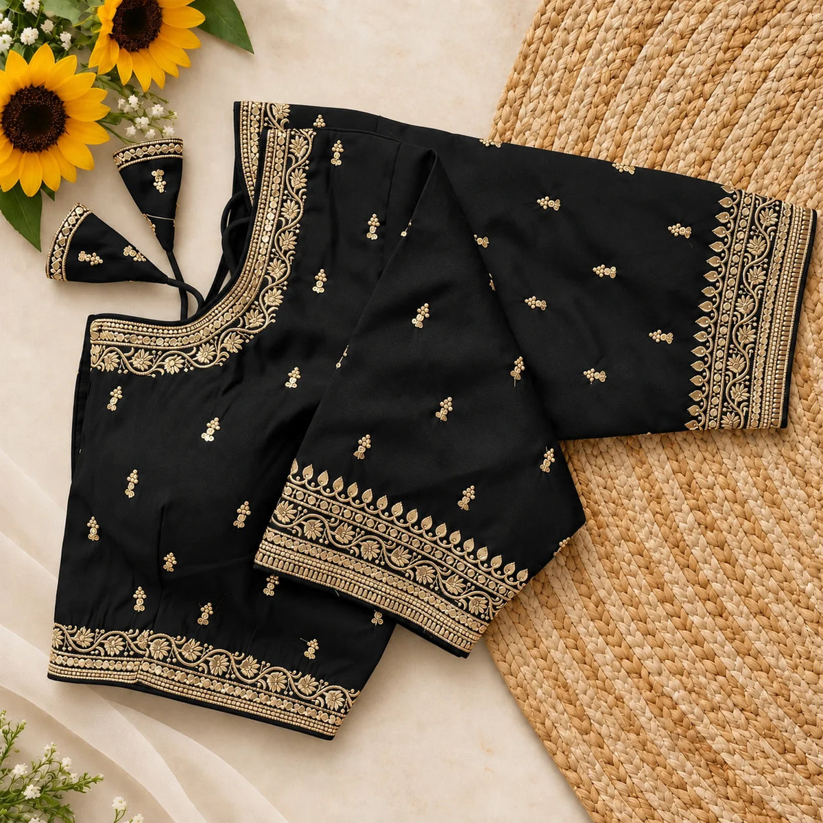 Noir Zari Elegance Blouse