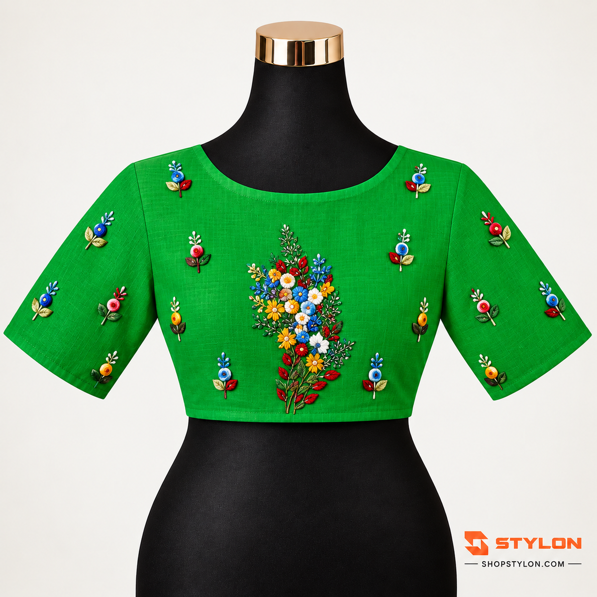 Hand kundan work Blouse