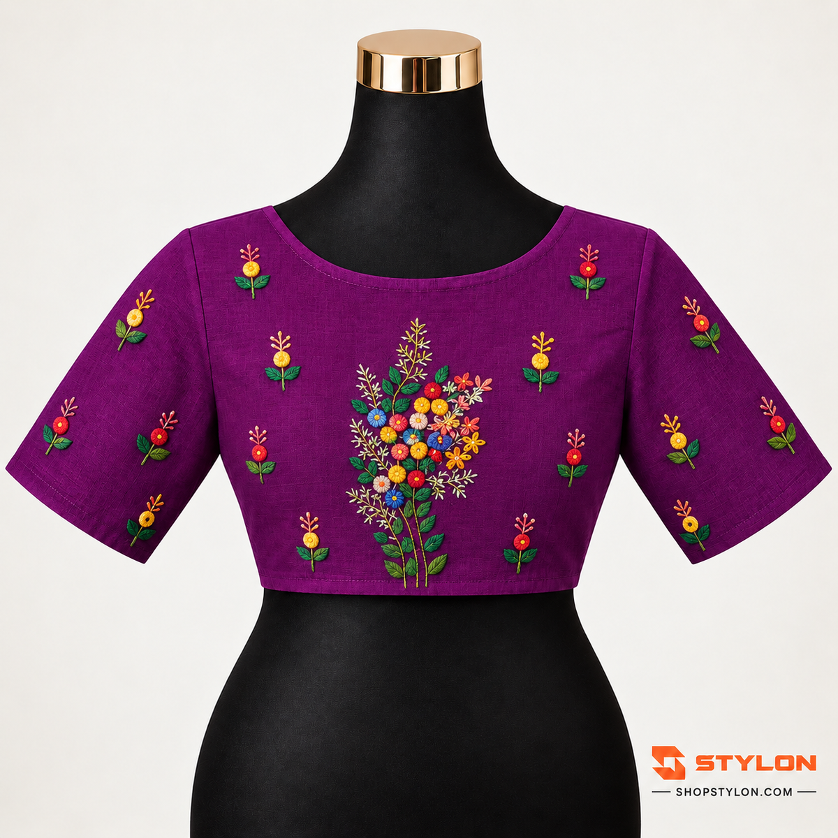 Hand kundan work Blouse