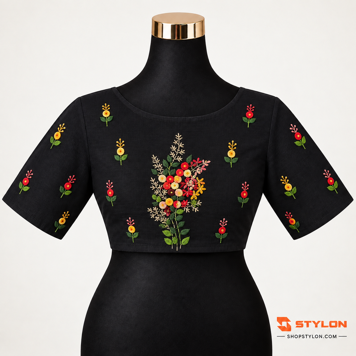 Hand kundan work Blouse