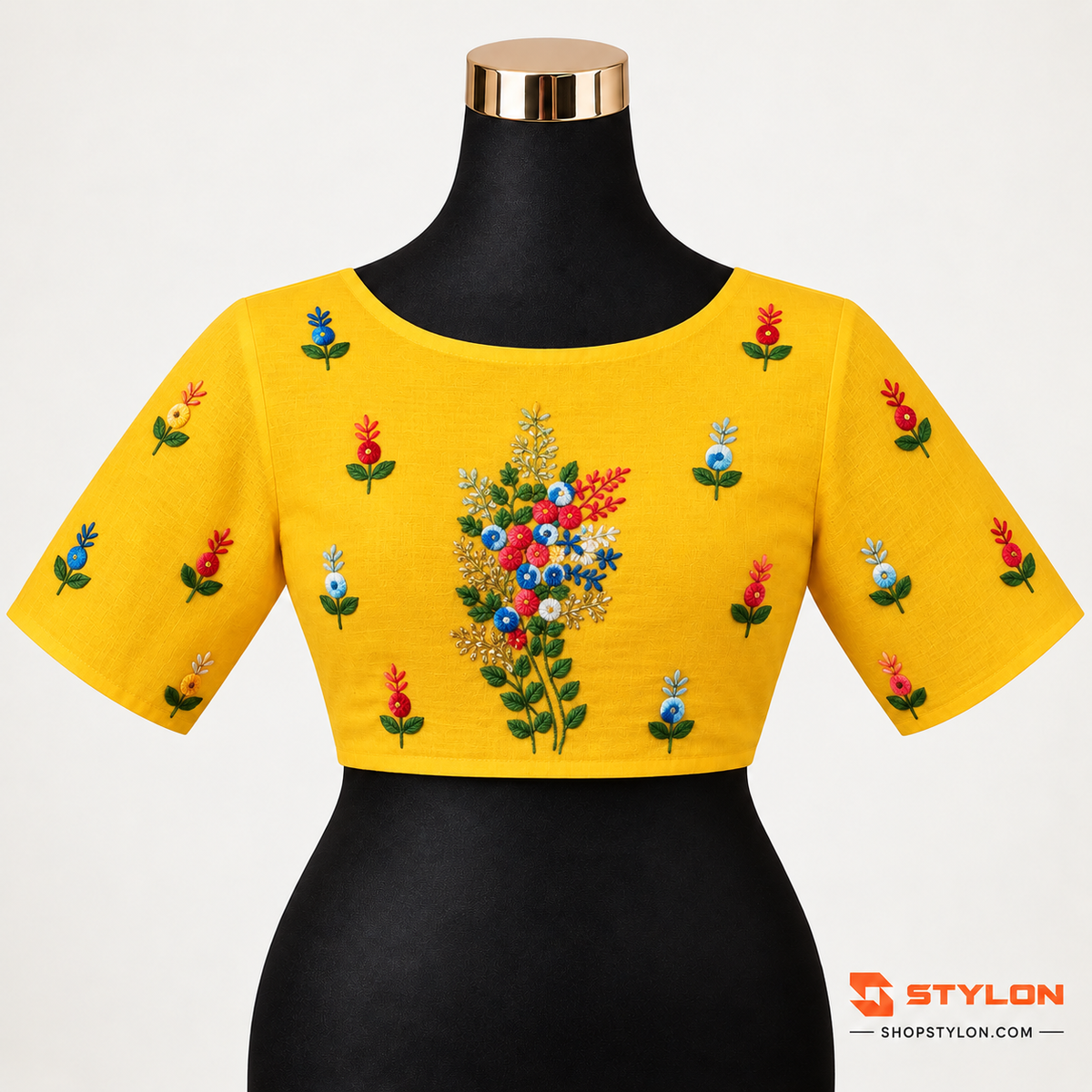 Hand kundan work Blouse