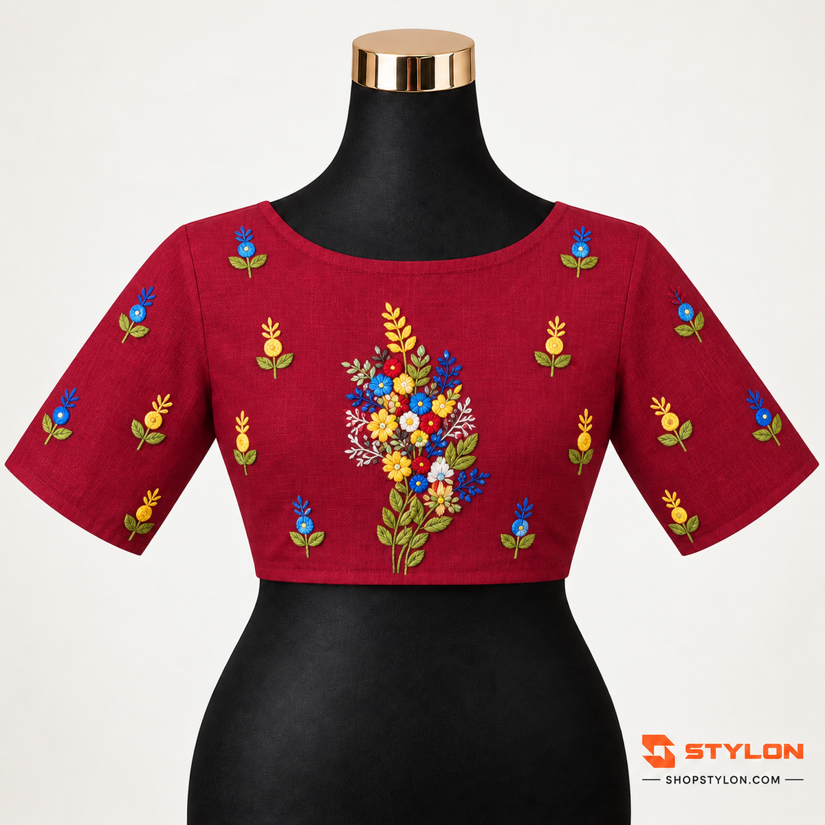 Hand kundan work Blouse