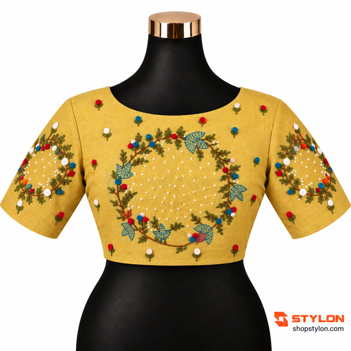Floral Garden Embroidered Blouse