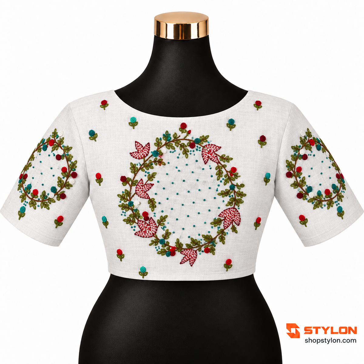 Floral Garden Embroidered Blouse
