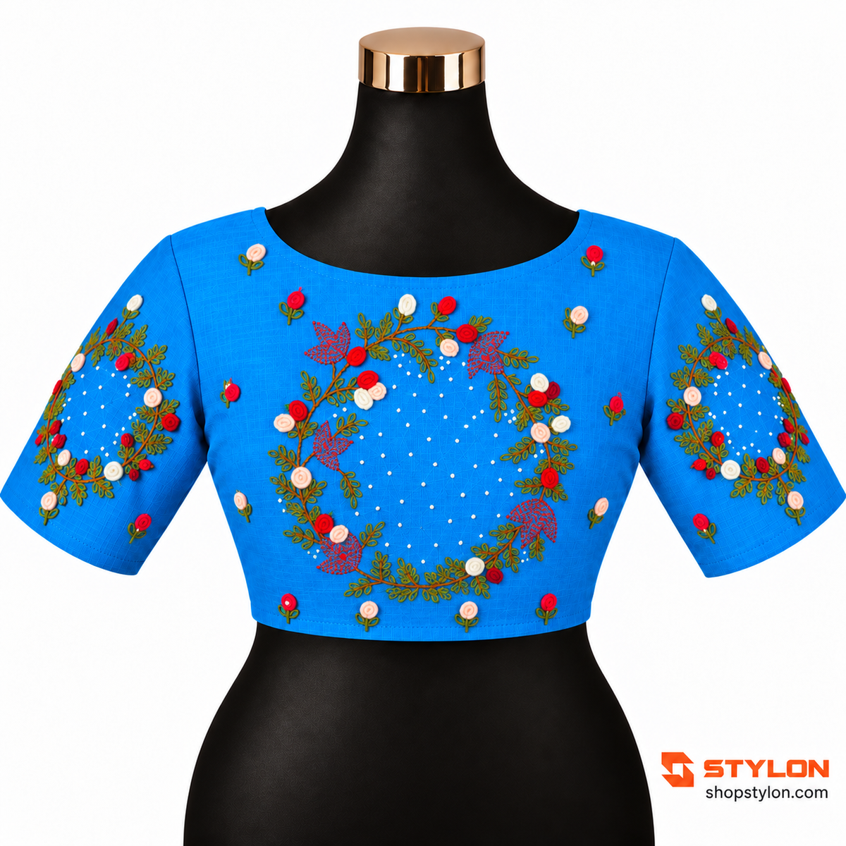 Floral Garden Embroidered Blouse