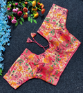 Golden Floral Paithani Blouse