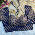 Masaba Style Indigo Blue Ajrakh Cotton Blouse