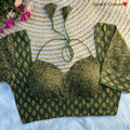 Masaba Style Olive Green Ajrakh Cotton Blouse
