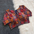 Ajrak Heritage Patchwork Blouse – Peach & Pink