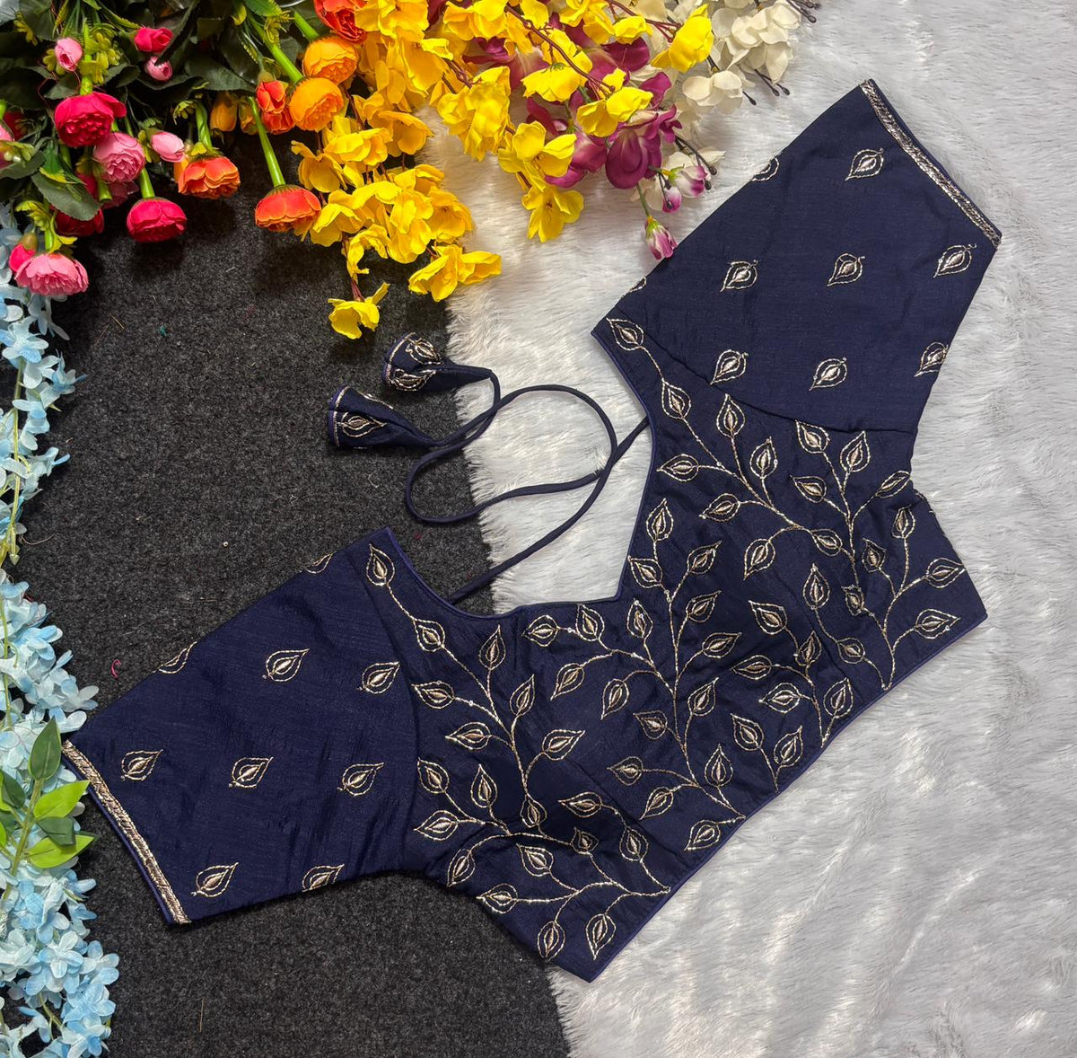 Cutdana & Embroidery Work Blouse
