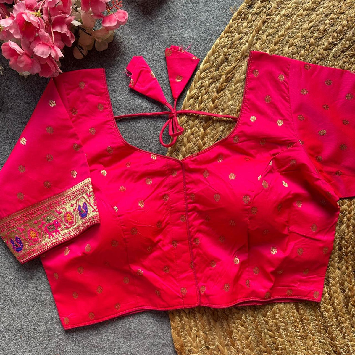 Paithani border blouse