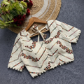 Khadi Cotton Blouse - Floral Chevron