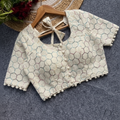 Khadi Cotton Blouse - Honeycomb Square