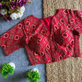 Ajrakh Print Ready Made Blouse –  Red